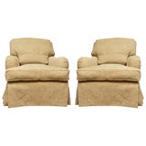 Pair of English Club Chairs