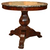 Antique French Empire Center Table with Marble