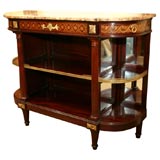 LOUIS XVI STYLE MARQUETRY INLAID MAHOGANY CONSOLE/SERVER