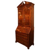 QUEEN ANNE BURL WALNUT SECRETARY