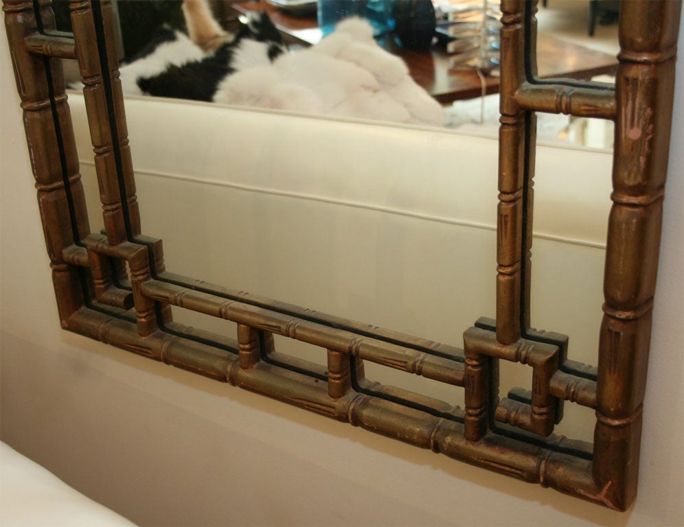 Mirror, Faux Bamboo In Good Condition In New York, NY