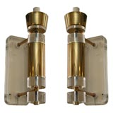 Lucite single-arm sconces