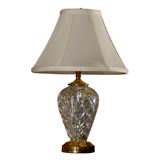 Used Small Waterford Crystal and Brass Kilkenny Lamp
