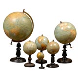 Collection of Papier Mache Terrestrial Globes, c. 1880-1900