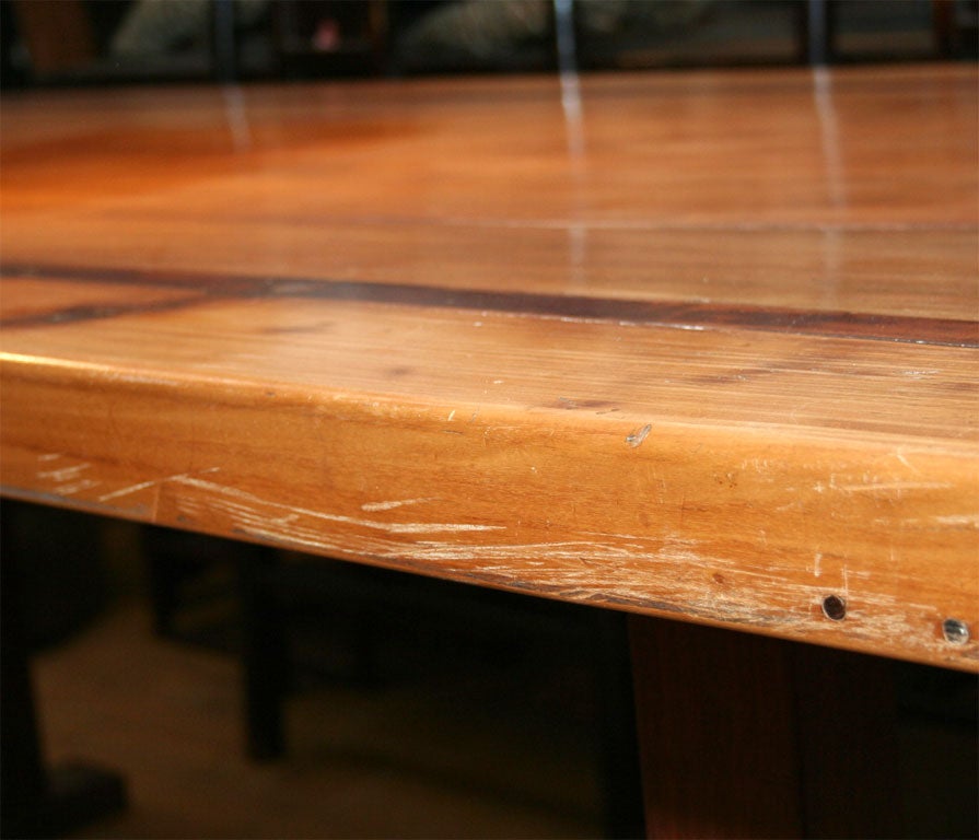 19th Century Ironwood & Rosewood Dining Table For Sale