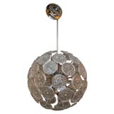 Vintage 1960's Chrome Belgian Snowflake Chandelier