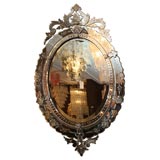 19th Century Oval Venetian Mirror