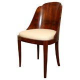 Set of 6 Burl Walnut Dining Chairs by David Ouhayoun