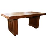 Oak Dining Table by Charles Dudouyt