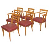 Vintage Cherrywood set of 4 armchairs and two chairs