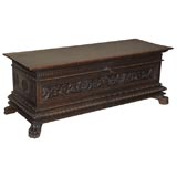 Antique French walnut cassone