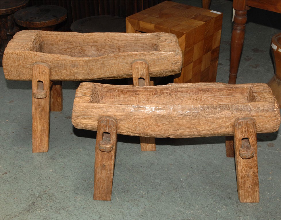 Teak Planter Troughs (ref# K13 and K12b)