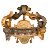 Antique Old Italian Wood Corona