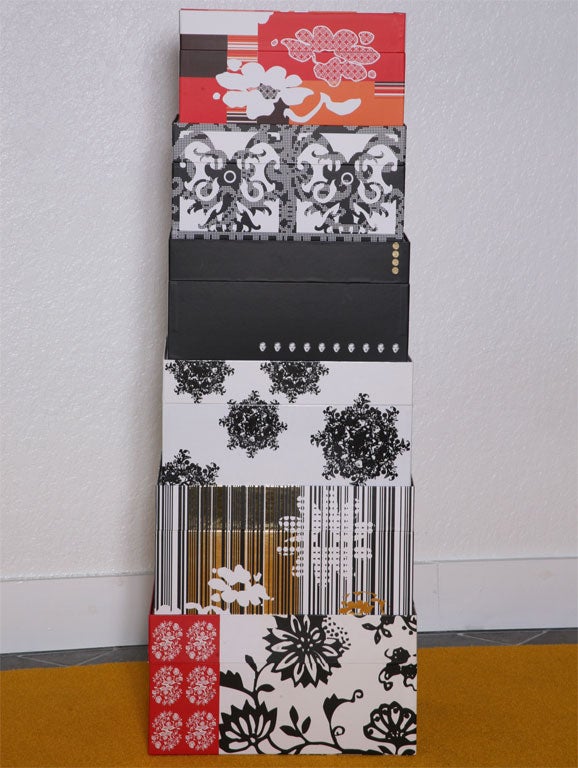 Dutch SET OF 6 LARGE STORAGE BOXES (MATRYOSHKA) BY MARCEL WANDERS