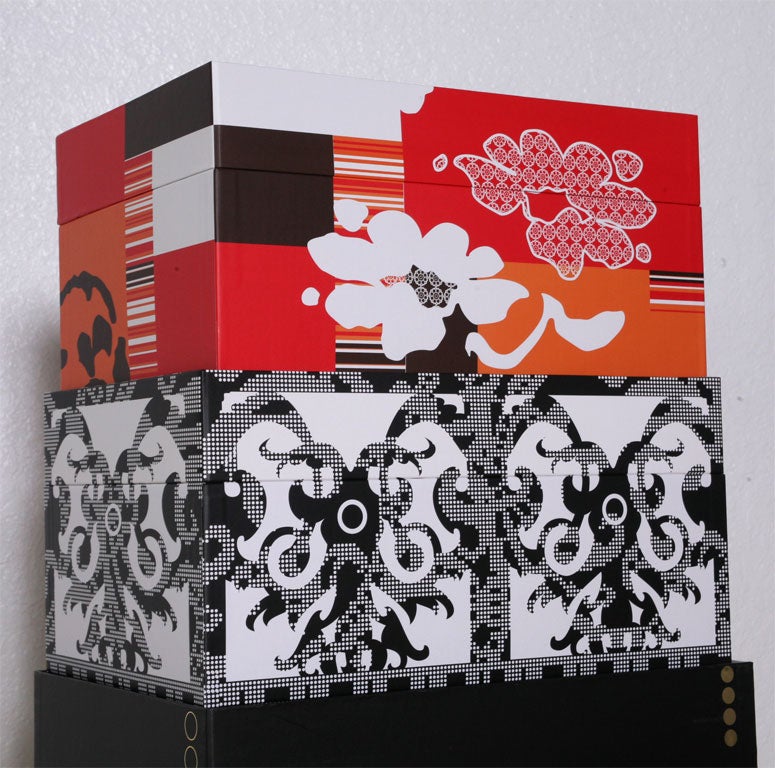 Contemporary SET OF 6 LARGE STORAGE BOXES (MATRYOSHKA) BY MARCEL WANDERS