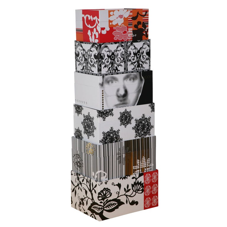 SET OF 6 LARGE STORAGE BOXES (MATRYOSHKA) BY MARCEL WANDERS