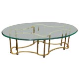 Handsome Brass cocktail table by Mastercraft Handsome Brass cocktail table by Mastercraft