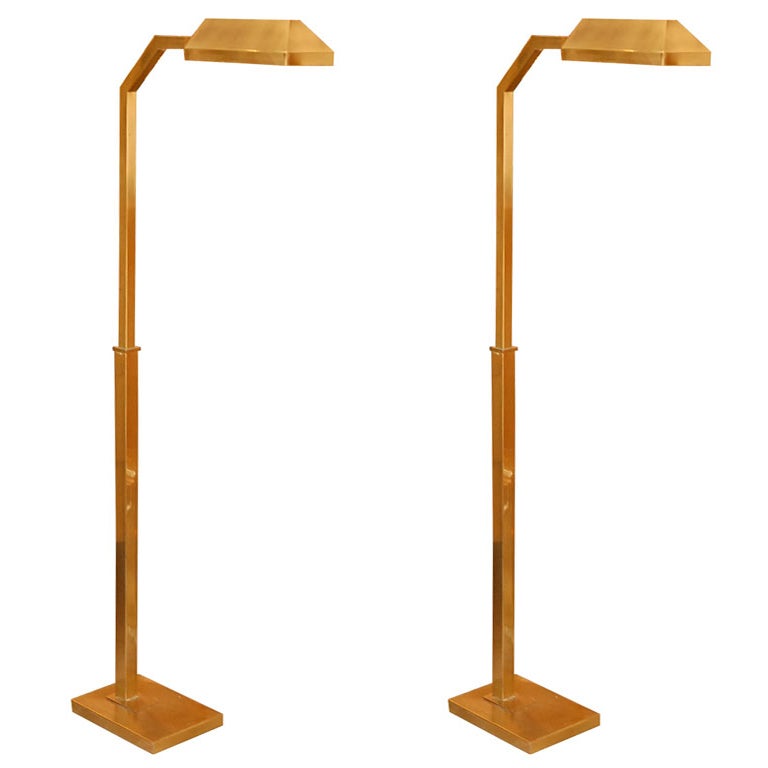 Pair of Modern Brass Pharmacy Lamps by Chapman