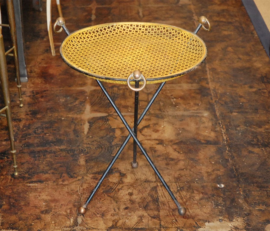 Tripod occasional table in the style lf Matthieu Mategot