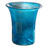 Large blue Murano glass vase