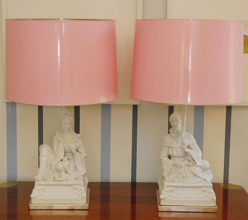 Pair of Chinese Figurine Lamps