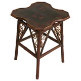 Used 19th Century English Bamboo Puzzle Shape Table