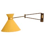 Yellow Metal Adjustable Wall Light