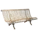 Antique Iron Garden Bench