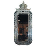 19th Century Venetian Etched Glass Mirror