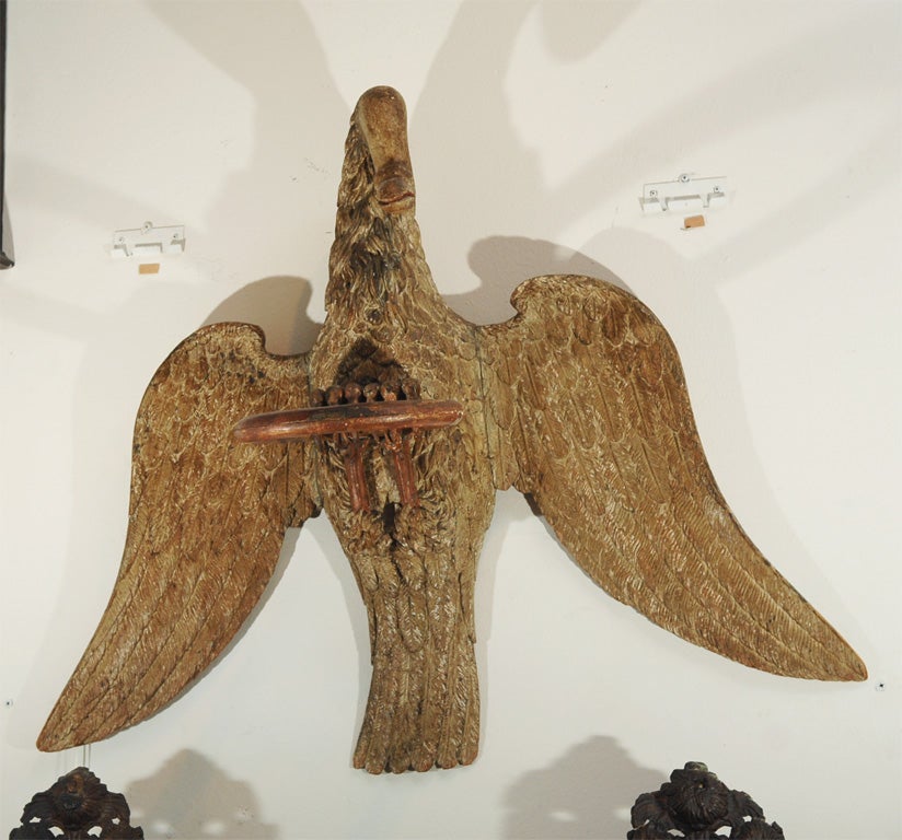 Late 18th Century Carved Swan Corona