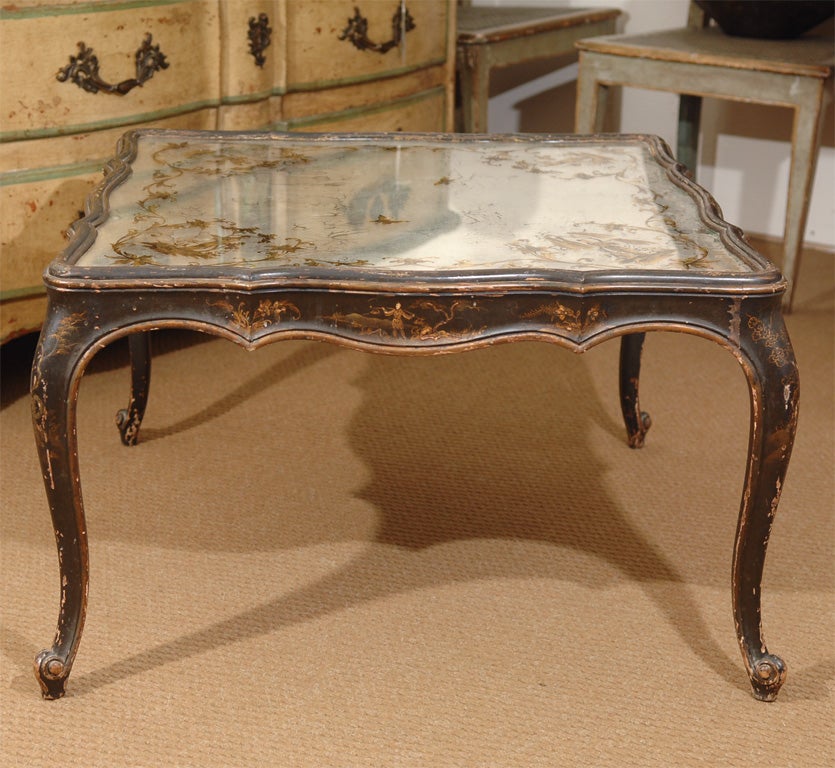 Chinoiserie Coffee Table with Eglomise Top