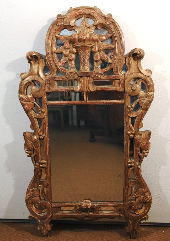 French Louis XV Giltwood Mirror