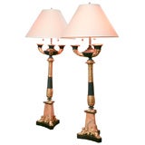 Pair of French Empire candelabras.