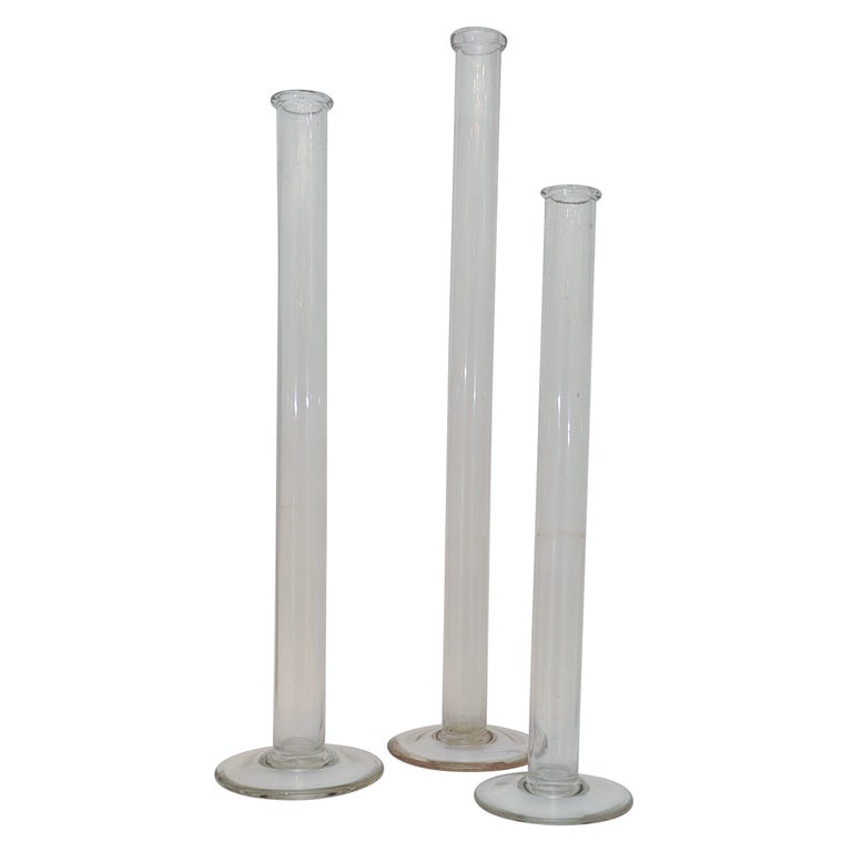 Set of Three Glass Vases