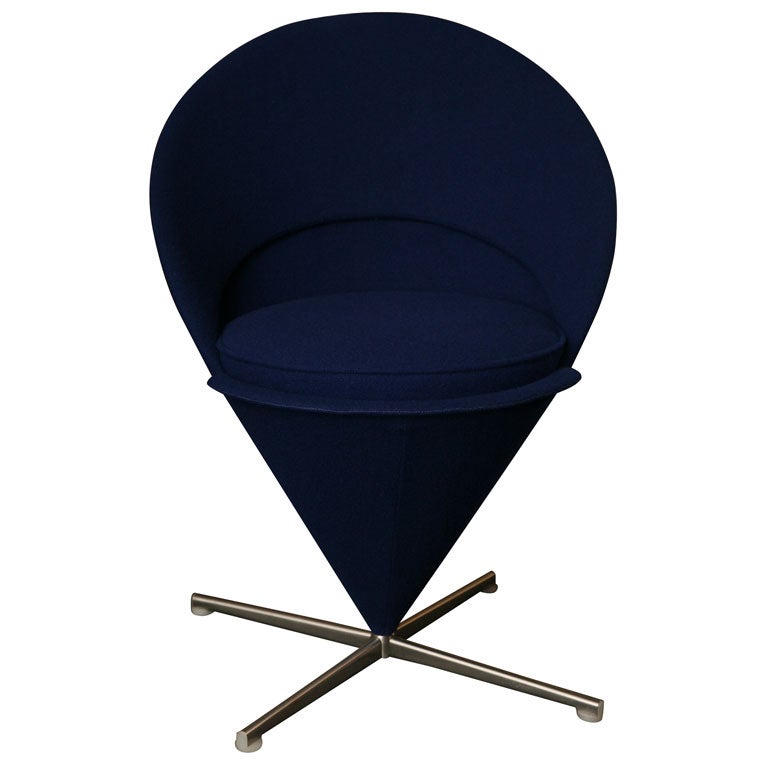 Mod Verner Panton Blue Cone Chair