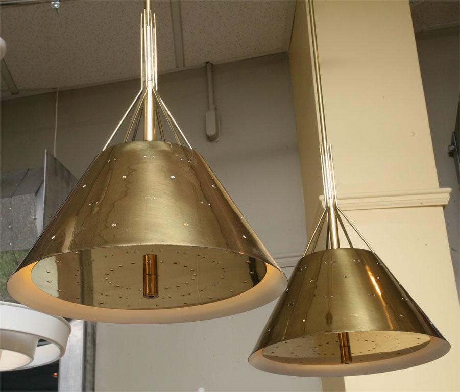 Large Pavel Tynell Brass Pendants