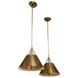 Large Pavel Tynell Brass Pendants