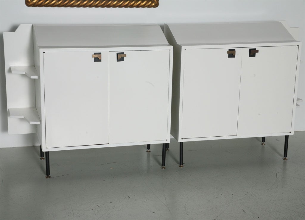 Pair Slant Top Chests style of Gio Ponti