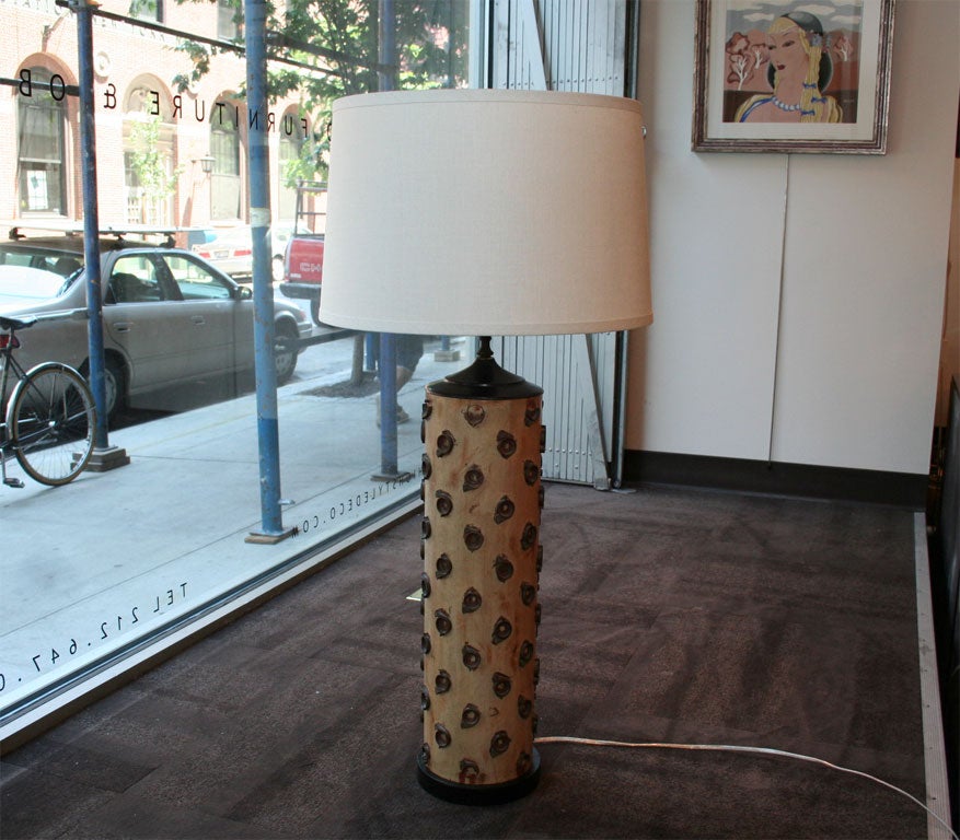 1940's Wallpaper Roll Lamp