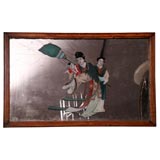 Used Chinese Reverse Painted Mirror