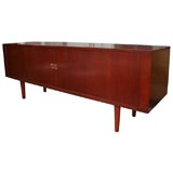 Hans Wegner teak credenza with two tambour doors