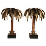 Pair of Palm lamps
