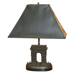 Antique Bronze Arc De Triomphe Lamp