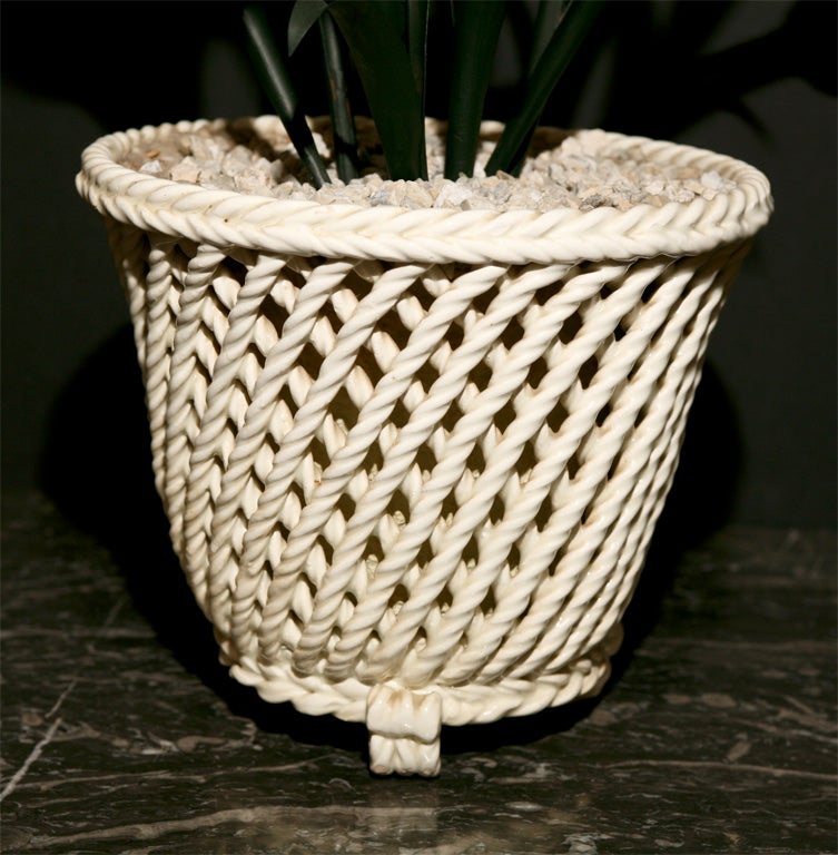 Porcelain and Tole Tulip Basket 2