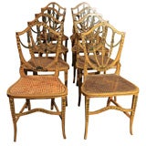 Set of 8 Regency Painted Chairs