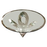 Lucite and Glass Coffee Table.