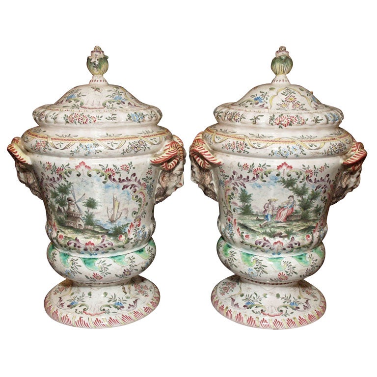 Pair of V.P. Covered Jars