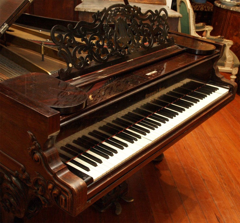 19th Century 19TH C STEINWAY ROSEWOOD GRAND PIANO