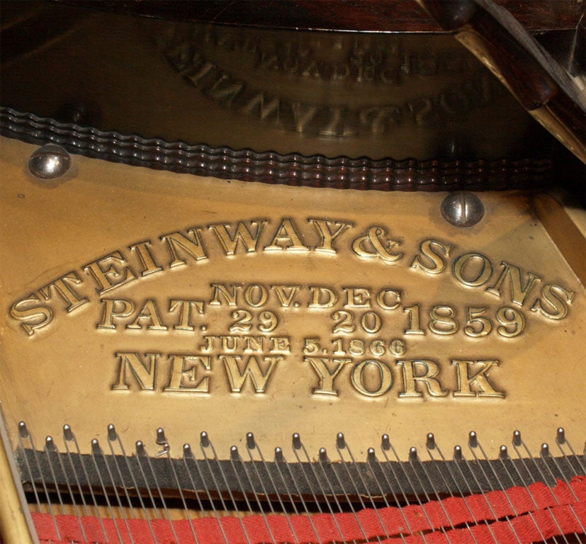 19TH C STEINWAY ROSEWOOD GRAND PIANO 2