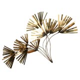 Brass Palm Wall Sculpture by Curtis Jere